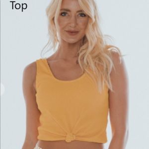 Coral Reef 2 Piece Yellow & Black Swimsuit